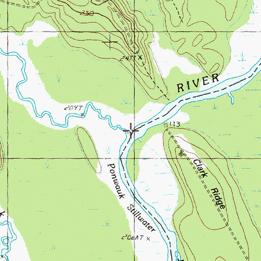 Topographic Map of Millberry Brook, ME