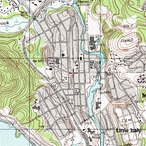 Topographic Map of Millinocket, ME