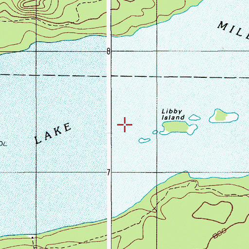 Topographic Map of Millinocket Lake, ME