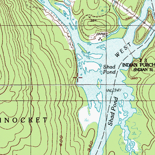 Topographic Map of Millinocket Stream, ME