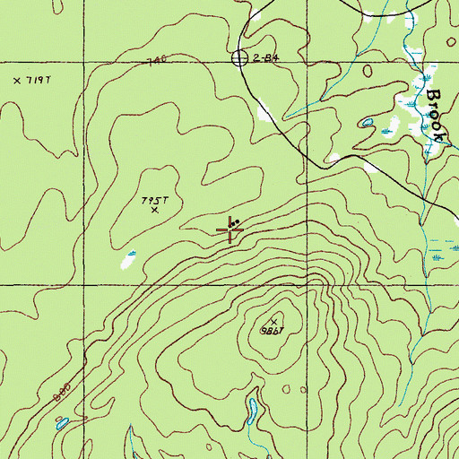 Topographic Map of Mineola Hunting Camp, ME