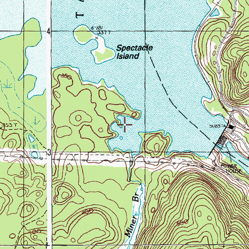 Topographic Map of Miner Brook, ME