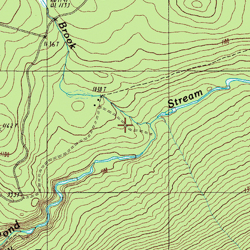 Topographic Map of Mink Brook, ME