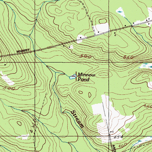 Topographic Map of Minnow Pond, ME