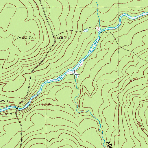 Topographic Map of Misere Brook, ME