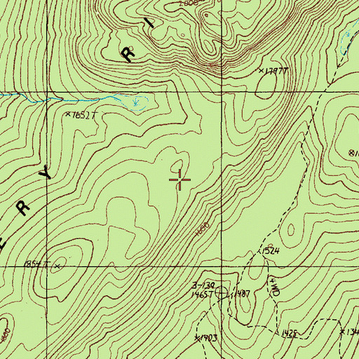 Topographic Map of Misery Ridge, ME