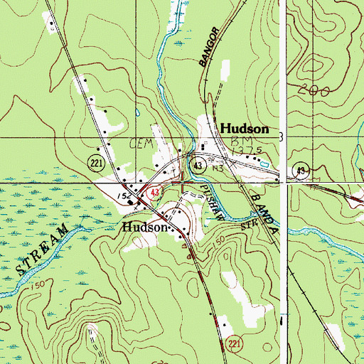 Topographic Map of Mohawk Stream, ME