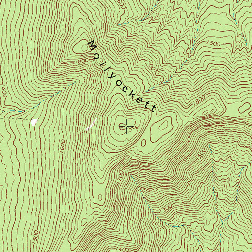 Topographic Map of Mollyockett Mountain, ME