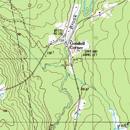 Topographic Map of Monson Stream, ME