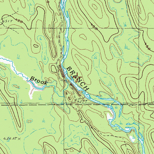 Topographic Map of Monument Brook, ME