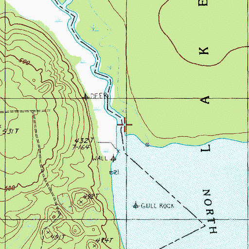 Topographic Map of Monument Brook, ME