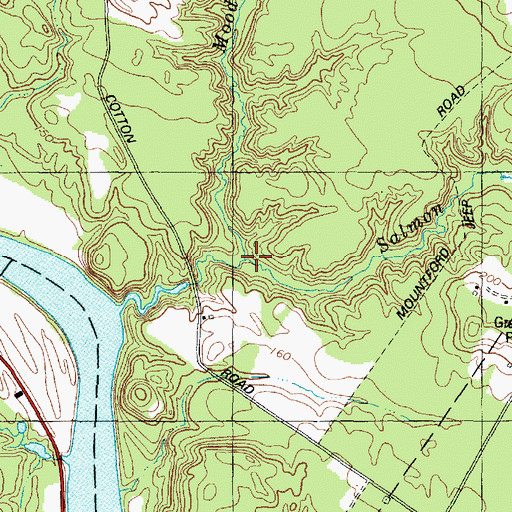 Topographic Map of Moody Brook, ME