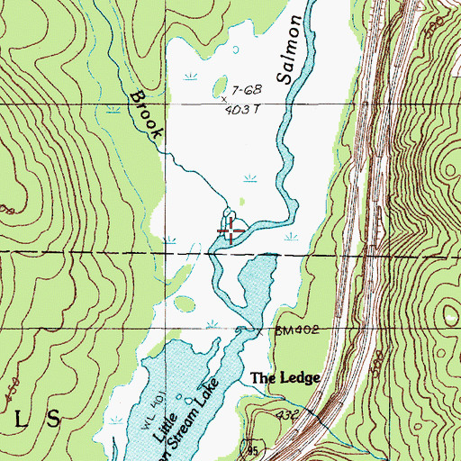 Topographic Map of Moody Brook, ME