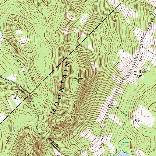 Topographic Map of Moody Mountain, ME