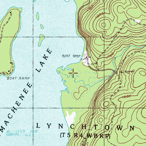 Topographic Map of Moose Brook, ME