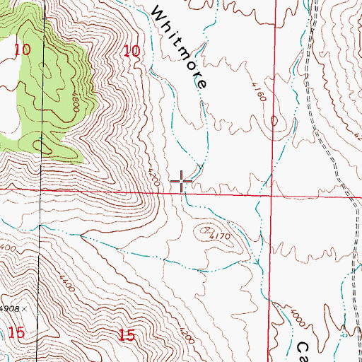 Topographic Map of Hells Hollow, AZ