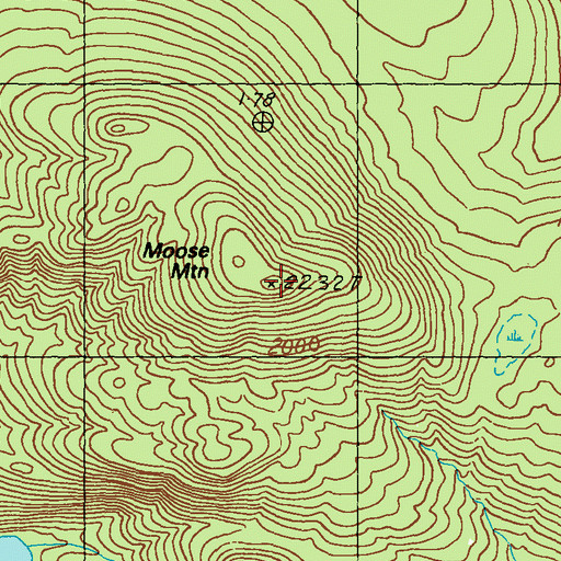 Topographic Map of Moose Mountain, ME