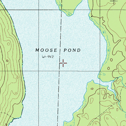 Topographic Map of Moose Pond, ME