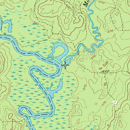 Topographic Map of Moose Pond Brook, ME