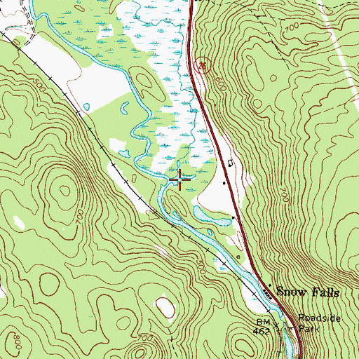 Topographic Map of Moose Pond Brook, ME