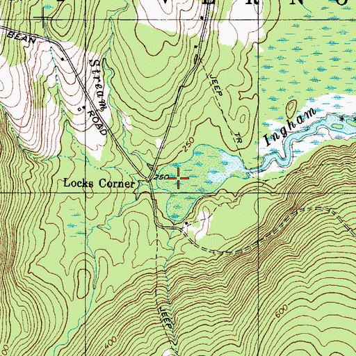 Topographic Map of Moose Pond Stream, ME