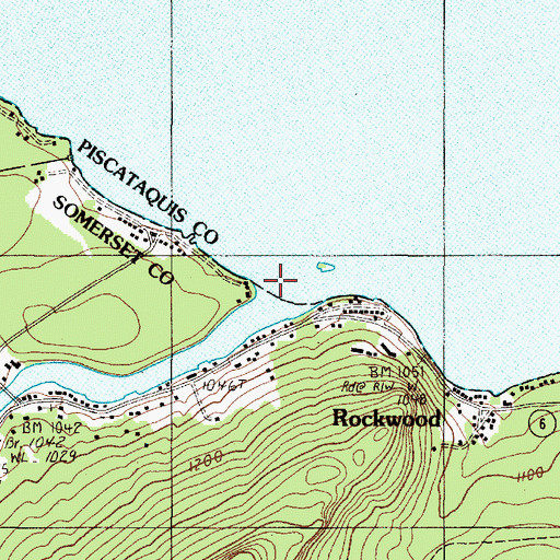 Topographic Map of Moose River, ME