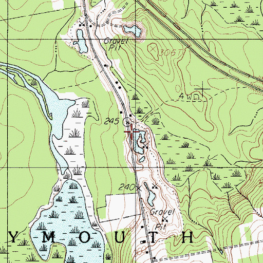 Topographic Map of Moosehead Trail, ME