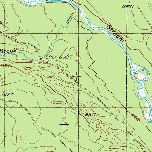 Topographic Map of Mooseleuk Tote Road, ME