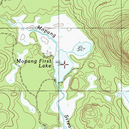 Topographic Map of Mopang First Lake, ME