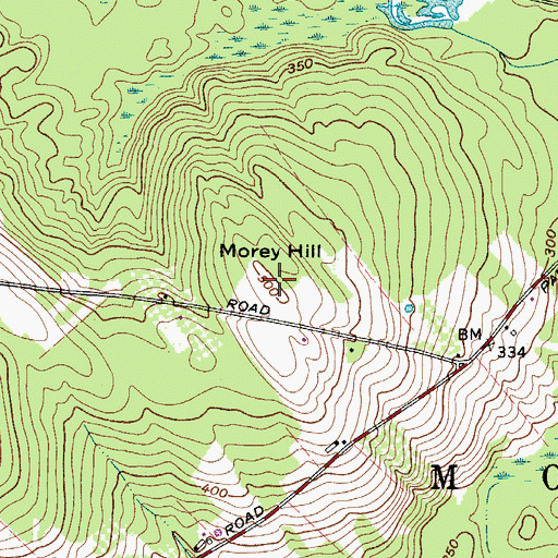 Topographic Map of Morey Hill, ME