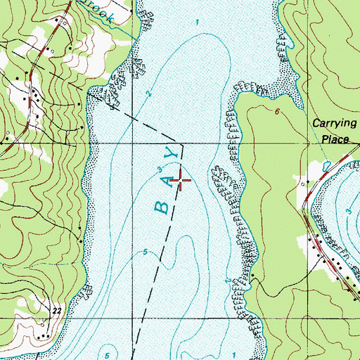 Topographic Map of Morgan Bay, ME