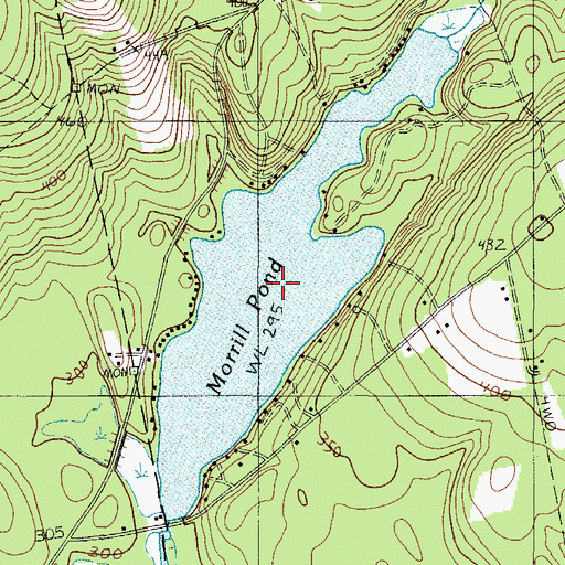 Topographic Map of Morrill Pond, ME