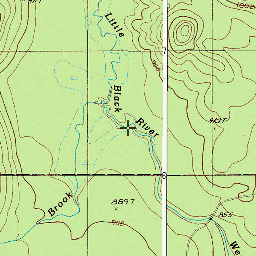 Topographic Map of Morrison Branch, ME