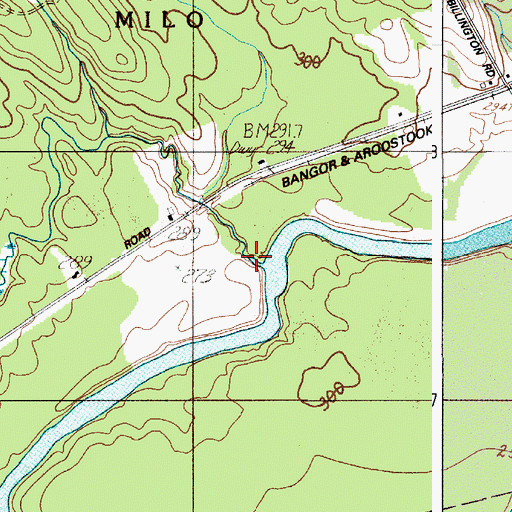 Topographic Map of Morrison Brook, ME