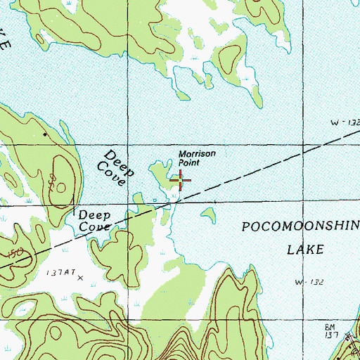 Topographic Map of Morrison Point, ME