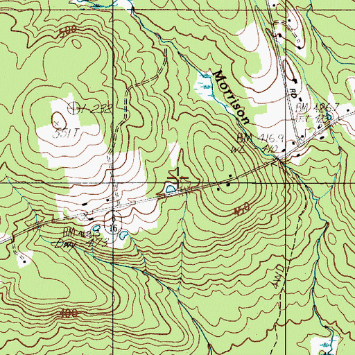Topographic Map of Morrison School, ME