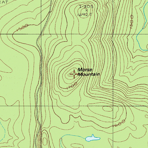 Topographic Map of Morse Mountain, ME