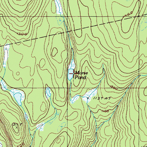 Topographic Map of Morse Pond, ME