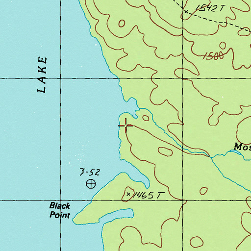 Topographic Map of Mosquito Brook, ME