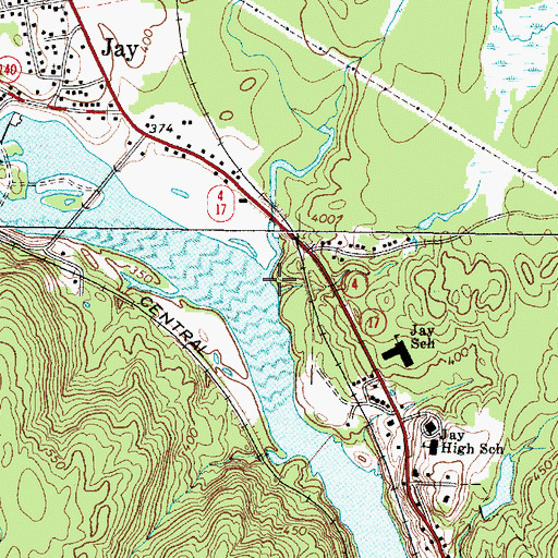 Topographic Map of Mosquito Brook, ME