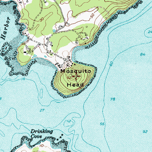 Topographic Map of Mosquito Head, ME