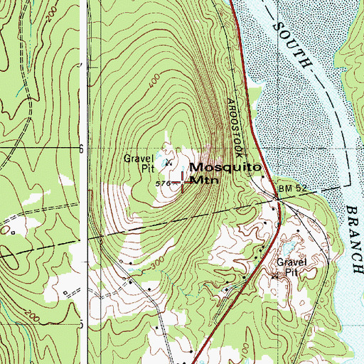 Topographic Map of Mosquito Mountain, ME