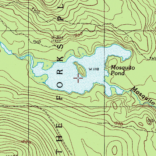 Topographic Map of Mosquito Pond, ME