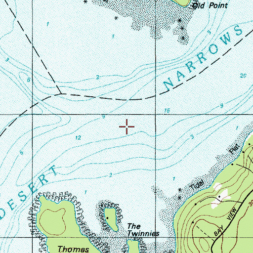Topographic Map of Mount Desert Narrows, ME