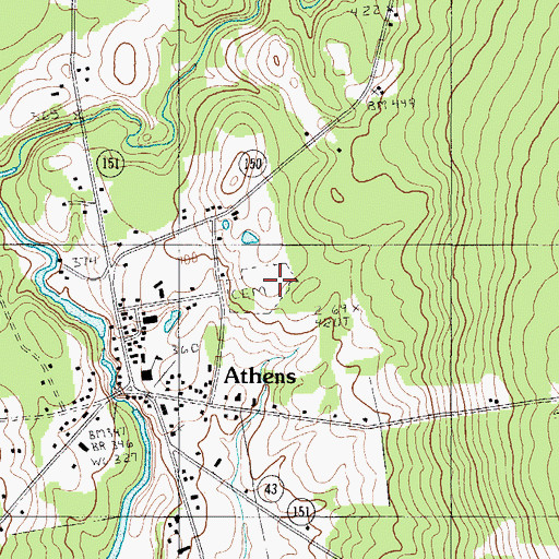 Topographic Map of Mount Rest Cemetery, ME