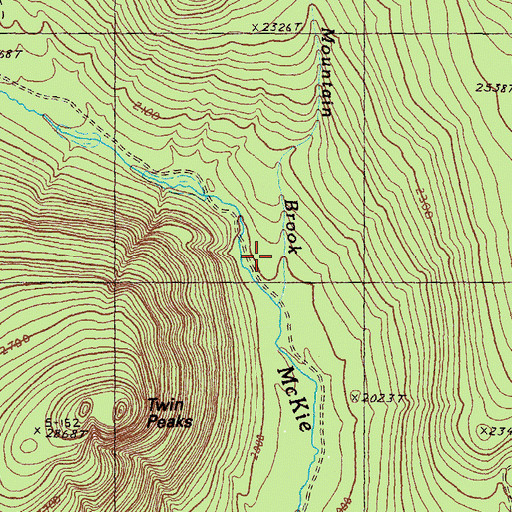 Topographic Map of Mountain Brook, ME