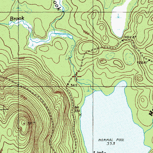 Topographic Map of Mountain Brook, ME