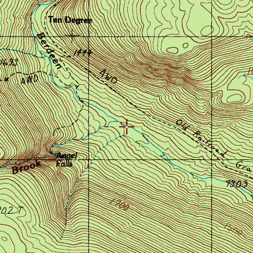 Topographic Map of Mountain Brook, ME