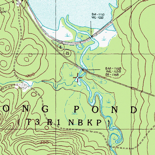 Topographic Map of Mountain Brook, ME