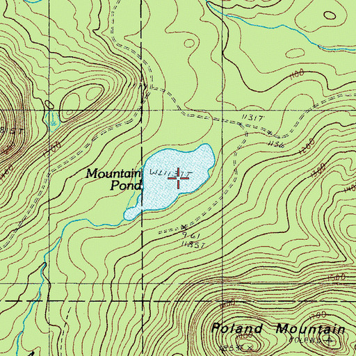 Topographic Map of Mountain Pond, ME